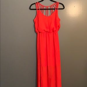 Orange maxi dress